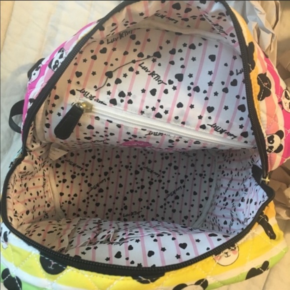 NWT Luv Betsey | Rainbow Striped Panda Backpack - Picture 3 of 7